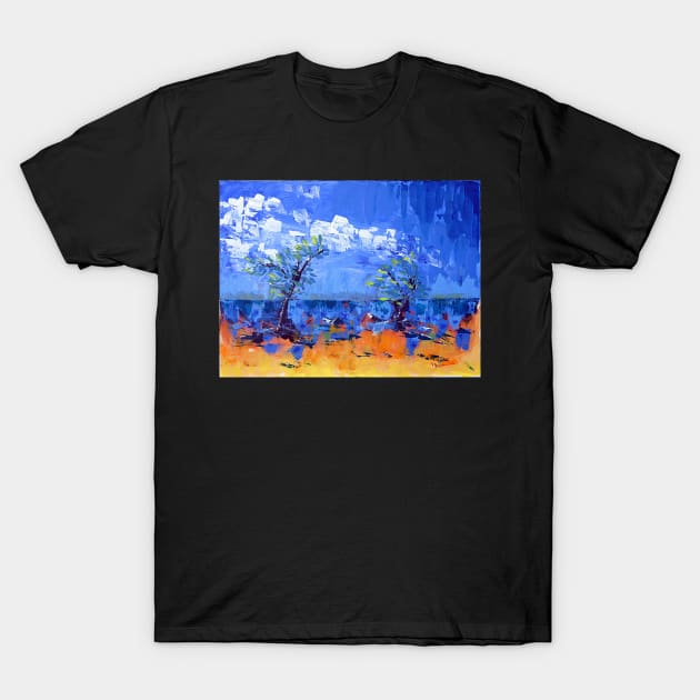 Mangroves on the Beach - Acrylic T-Shirt by pops